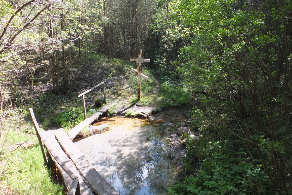 Родник расположен в эрозионной ложбине, глубина которой составляет 6-7 метров